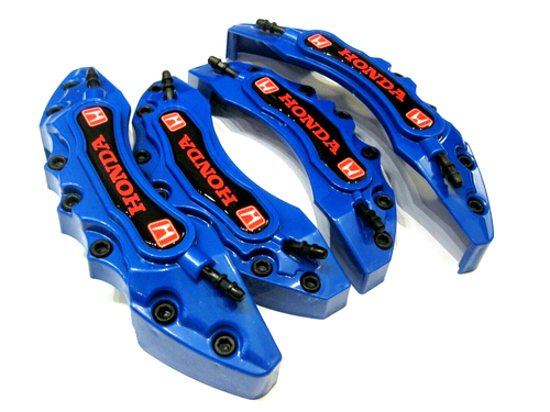 4 x Brake Caliper Covers Tuning Civic Type R Rims Tuning Set Kit 3D Blue New 25 - Picture 4 of 6