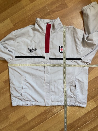 2000s BESIKTAS PRE MATCH TRAINING FOOTBAL SOCCER TRACK JACKET REEBOK sz S MEN - Picture 11 of 14