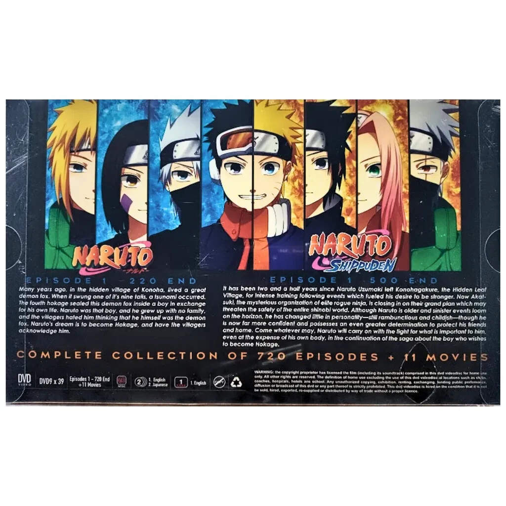 DVD Anime Naruto Shippuden Complete TV Series (Vol.1-720 End