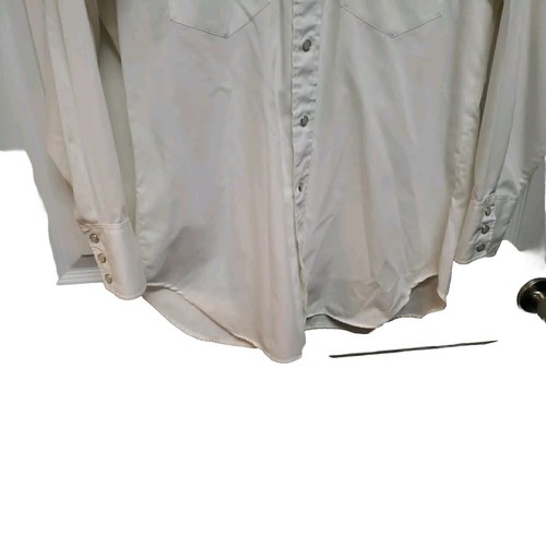 Vtg Sheplers Western Shirt Size 16 Pearl Snap Long Sleeve White - Picture 5 of 10