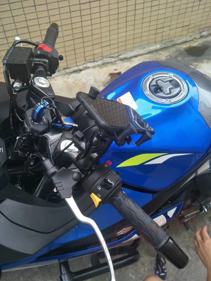 ABS Handlebar Mobile Phone Holder With USB Charge Motorcycle Motorbike Universal - Image 2 of 4