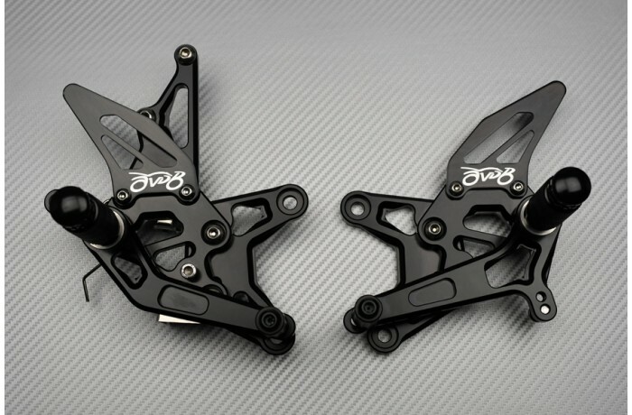 Commandes reculées ZX6R 2009 2010 2011 2012 repose pied racing vert Kawasaki - 3
