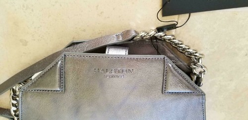 Halston Heritage Metallic Leather Crossbody Bag NWT $365 - Picture 7 of 9