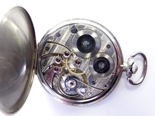 Antique Art Deco LONGINES 4391622 14K White Gold Filled 17 Jewels Pocket Watch - Picture 9 of 12