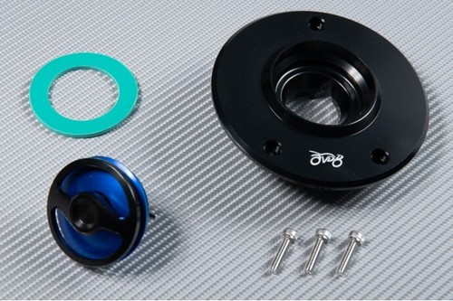 Tankdeckel Tankschloss Blau Schnell Freigabe KAWASAKI ZX6R ZX-6R 2005-2006 - Picture 2 of 4