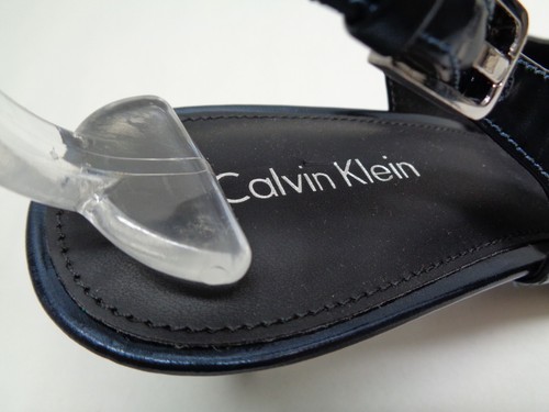 Calvin Klein Size 9.5 GIOVANNA Blue Patent Leather Pumps Heels New Womens Shoes - Picture 9 of 12