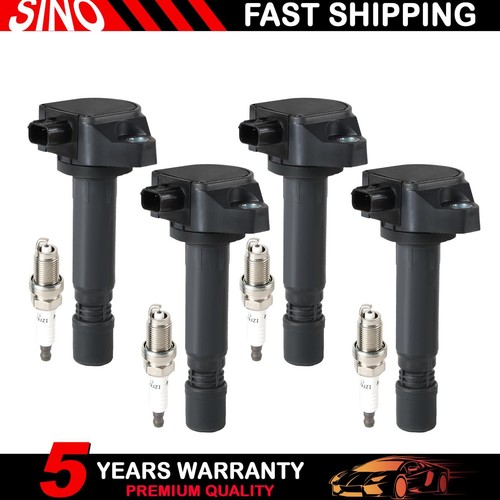 4Pcs Ignition Coils & Iridium Spark Plugs UF582 For Honda Civic 1.8L 2006-2011 - Picture 1 of 6