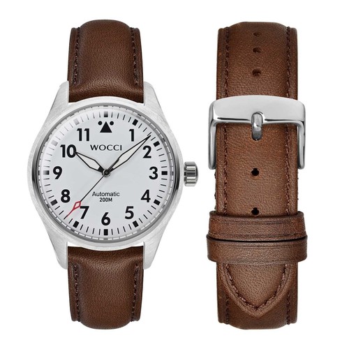 Correa de reloj de cuero vintage WOCCI 14 15 16 17 18 19 20 21 22 23 CORREA DE 24 MM - Imagen 29 de 114