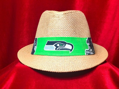 NFL Seattle Seahawks Unisex Sommer Fedora Panama Strohhut mit Band - Bild 28 von 33