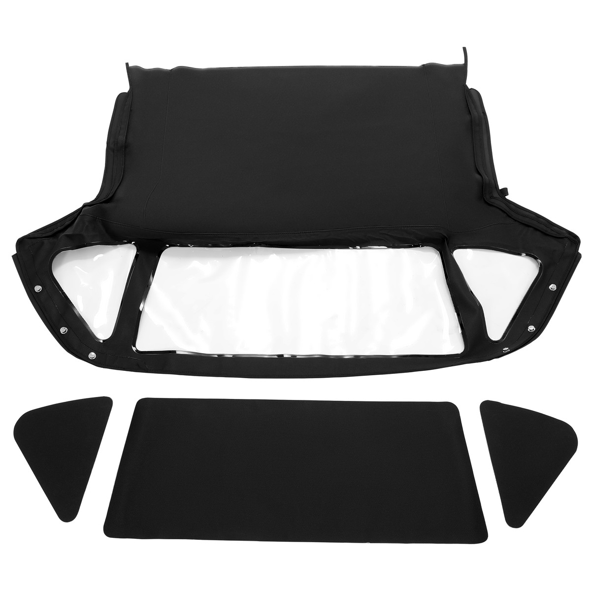 リセ navel CP 4コン Convertible Soft Top w/ Clear Window Black Sailcloth Vinyl
