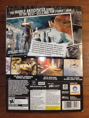 TOM CLANCY SPLINTER CELL DOUBLE AGENT PC DVD ROM UBISOFT GAME TESTED - Picture 4 of 4