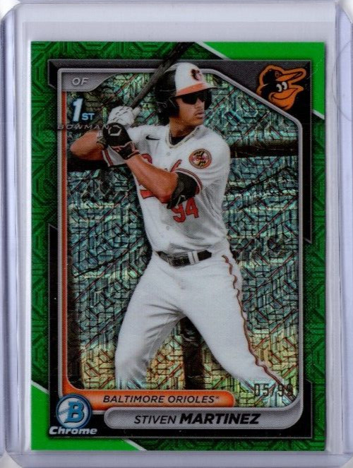 2024 Bowman Chrome Stiven Martinez Bowman 1st Green Mojo # BCP-229 05/99