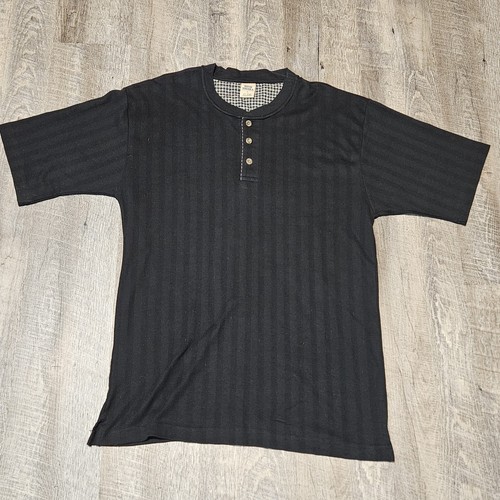 High Sierra Men's Heavy Short Sleeve Henley Shirt Black Size Medium - Picture 2 of 8