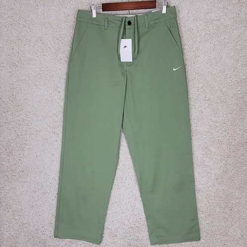 Nike Pants Mens Size 32 X 32 Green Chino Baggy Loose Fit Wide-Leg FD0405-386 NEW