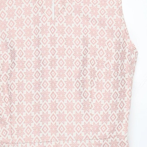 Collection London Damen rosa geometrisches Polyester Bleistiftkleid Größe 14 V-Ausschnitt Reißverschluss - Bild 3 von 10