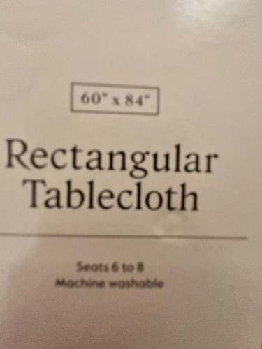 Threshold Striped Tablecloth Blue / Green 60” x 84” Summer Cotton New - Picture 5 of 6