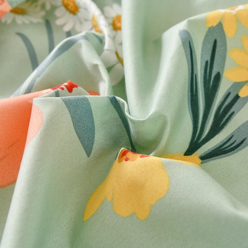 Fitted Sheet Set Floral Style Bed Cover Pillowcase Elastic Bedsheet Bed Linen - Picture 5 of 34