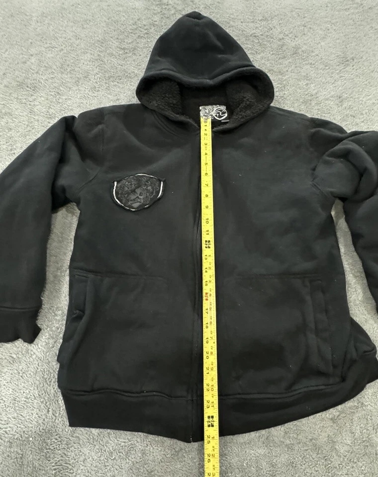 OCEAN CURRENT Hombre Negro/Gris Manga Larga Capucha Cremallera Sudadera/Chaqueta,Talla XL Foto 3 de 4