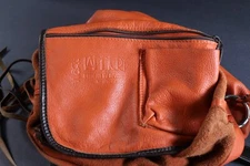 Village Tannery Designs by Seven Large Orange Leather Purse Bag (au22)