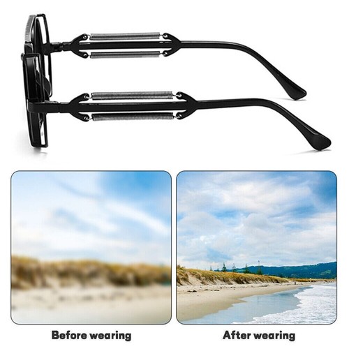 Retro Gothic Steampunk Sunglasses Round Eyeglasses Metal Frame Glasses Eyewear_ - Picture 3 of 18