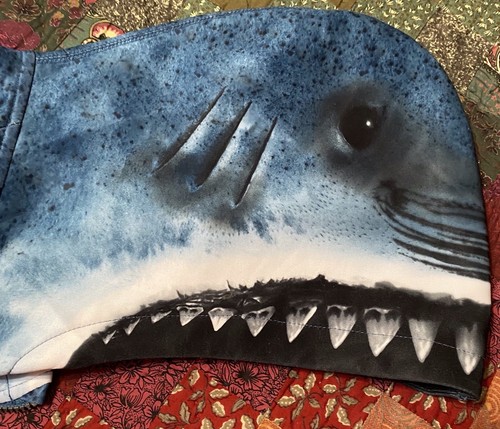 Hurley Shark head Hoodie Boys Sz Large 10-12 VG Condition - Picture 3 of 5