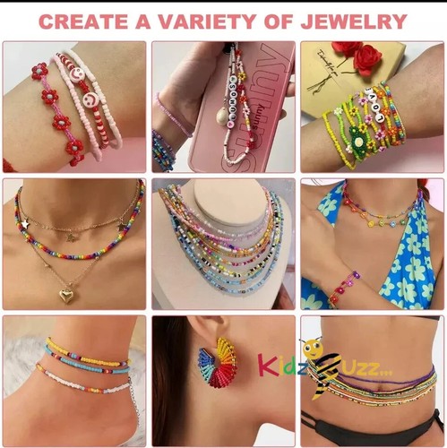 Glasperlen Armband Bastelset Perlen Schmuckherstellung Set 16800 Teile - Bild 2 von 5