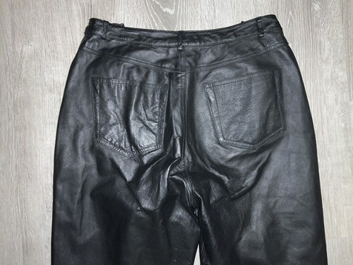 Pantalones de cuero negro Chadwick's talla 10 - Imagen 5 de 5