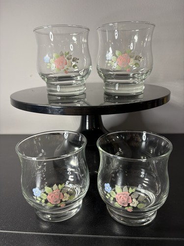 Juego de 4 vasos de jugo Libbey Pfaltzgraff Tea Rose Rocks 8 oz - Imagen 1 de 5