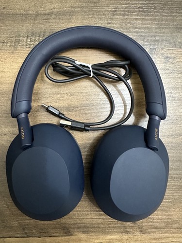 Sony - WH-1000XM5/L Wireless Noise-Canceling Over-the-Ear Headphones - Blue - Picture 2 of 5