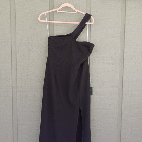 Lulus Your Majesty Mermaid Maxi Dress Size XL Women In Black Slit One Shoulder - Bild 2 von 12