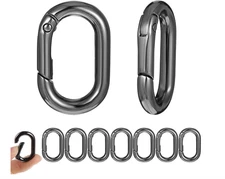 1 Inch Oval Carabiner, 10Pack Small Metal Carabiner Clip,O Rings Spring Snap Hoo