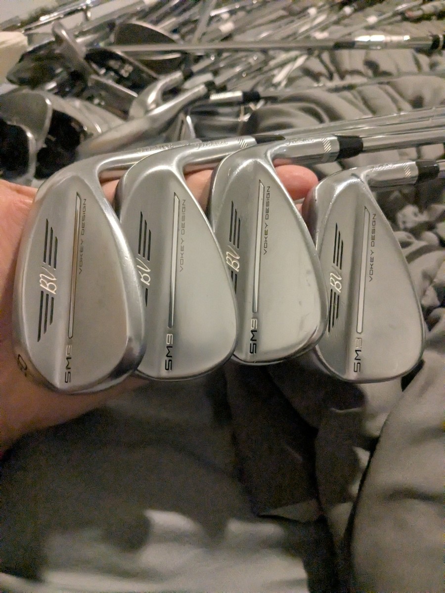 Nice Right Titleist SM9 tour chrome wedge set.48,52,56,60.vokey