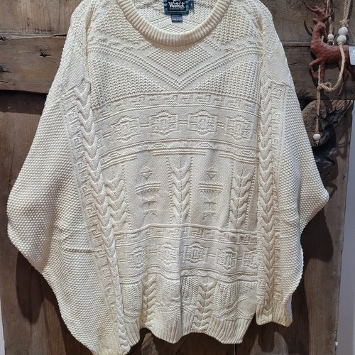 Maglione Vintage Woolrich Maglia Cavo Made In USA Uomo XL Avorio Beige Cotone - Foto 2 di 11