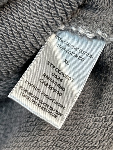Elwood Sweatshirt Men Sz XL Gray Oversized Baggy Organic Cotton Minimalist - Picture 5 of 9