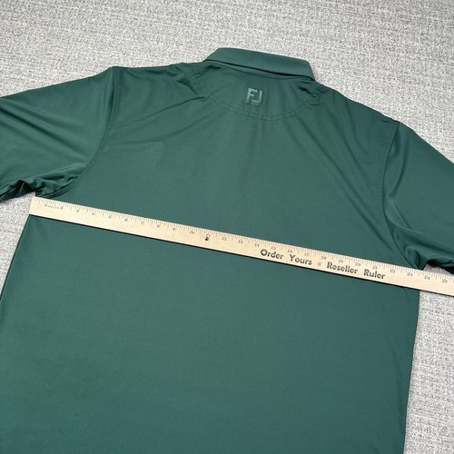 Camisa Polo FootJoy Para Hombre Grande Verde Golf Manga Corta Elastizada Rendimiento - Imagen 10 de 13