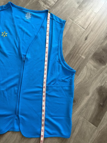 Walmart Employee Vest Mens XL Blue Full Zip Sleeveless Spark Associate Uniform - Picture 3 of 6