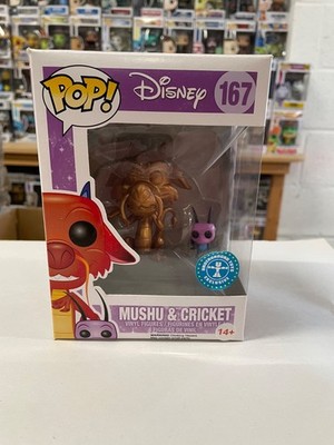 Beschädigte Box Disney Mulan Mushu & Cricket 3,75'' Pop Vinyl Figur Funko 167