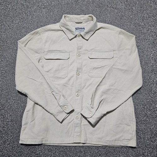 The Stronghold Giacca Uomo XL Crema Cord Overshirt Camicia Utility Chore Field (J) - Foto 1 di 6