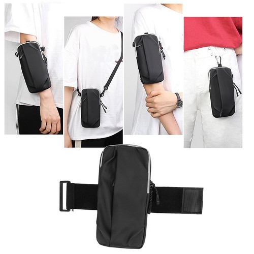 Black Outdoor Sport Fitness Running Arm Bag Running Mobile Phone Arm Bag Wa SP - Zdjęcie 7 z 12