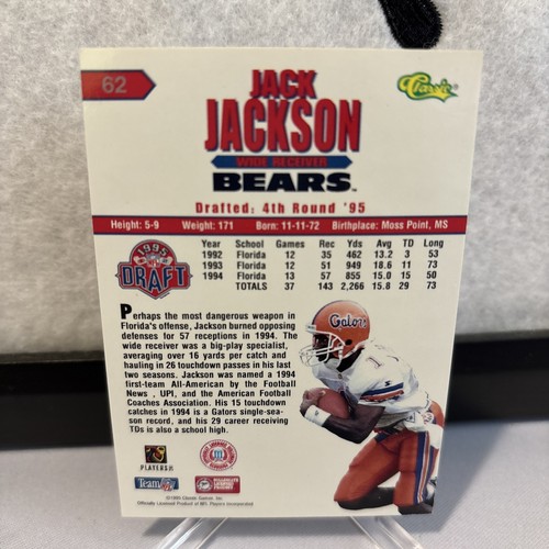 1995 Classic NFL Draft - Jack Jackson #62 (RC) - Bild 2 von 2