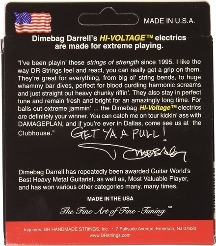 3 SETS DR Electric Guitar Strings, Dimebag Darrell Signature DBG-9-50 NICKEL - Picture 3 of 4