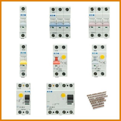 Eaton FI-Schutzschalter 2 4 polig LS-Schalter 1 2 3 polig Phasenschienen Auswahl