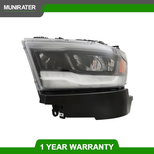 Headlight Assembly Black LED w/DRL Fit For Dodge RAM 1500 2019-2023 Left/Driver - Picture 1 of 12