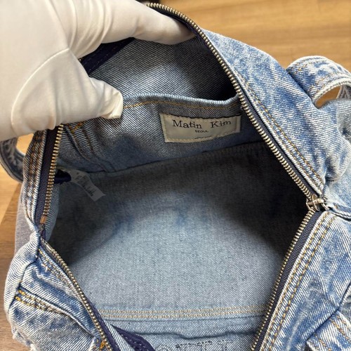 Bolso de Hombro Kim Denim Matin Sin Usar Azul Auténtico Logo Informal Elegante JP - Imagen 6 de 8