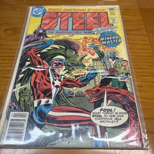 DC Comics STEEL THE INDESTRUCTIBLE MAN Sept No 4 April No 2 1978 .35 - Picture 5 of 6