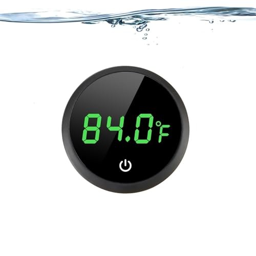Wiederaufladbares digitales Aquarium Wasserthermometer mit Touch LED Bildschirm & 59  - Bild 1 von 6