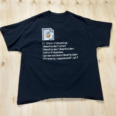 Prowrestees Shirt Mens XL Black New Folder File Path Computer Nerd Tee T-Shirt