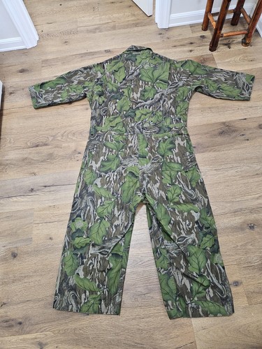 Vintage Mossy Oak Full Foliage Coveralls Medium *cropped* ** Read** romper - Picture 2 of 11