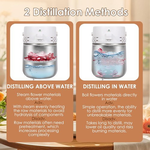 Fabricante de hidrosoles y destilador de agua 2 en 1, equipo de destilación automática con... - Imagen 5 de 6
