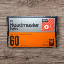 BASF AV Headmaster Series 60 Blank Cassette Tape Sealed Low Noise Made In USA